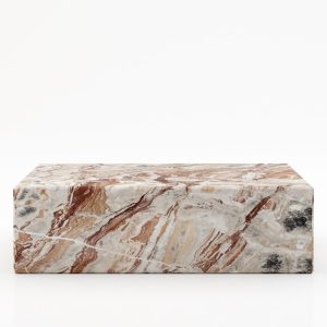 Rectangular marble coffee table Blocco Arabescato Orobico Rosso